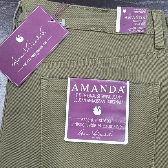 Gloria Vanderbilt Amanda Slimming Jeans (Green Bandicoot) - Picture 2 of 6
